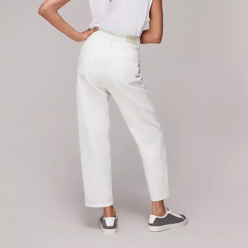 Whistles Authentic White Barrel Leg Jeans